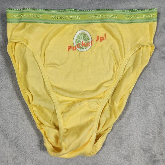 Victoria's Secret Other - Vintage Victoria's Secret Cotton Signature Band Hi-Leg Brief Panties S Pucker Up